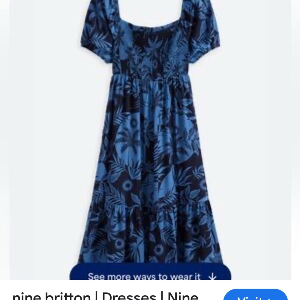 Nine Britton Blue Dress with pockets